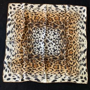 Animal print (silk?) scarf 25”